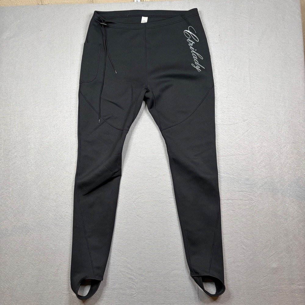 CtriLady Wetsuit Womens Black Neoprene Pants Stirrup Size XL